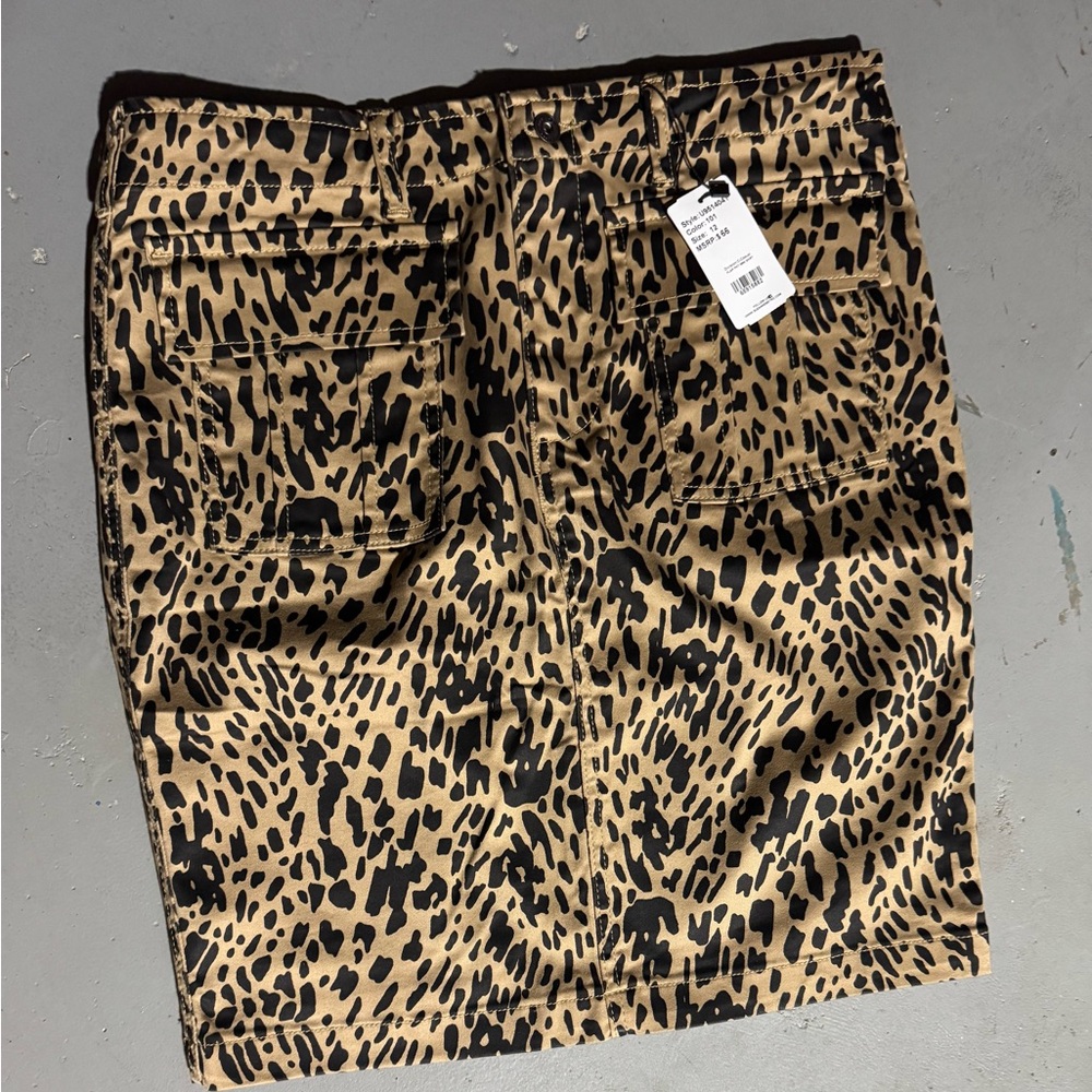 Suzanne Betro Leopard Print Mini Skirt